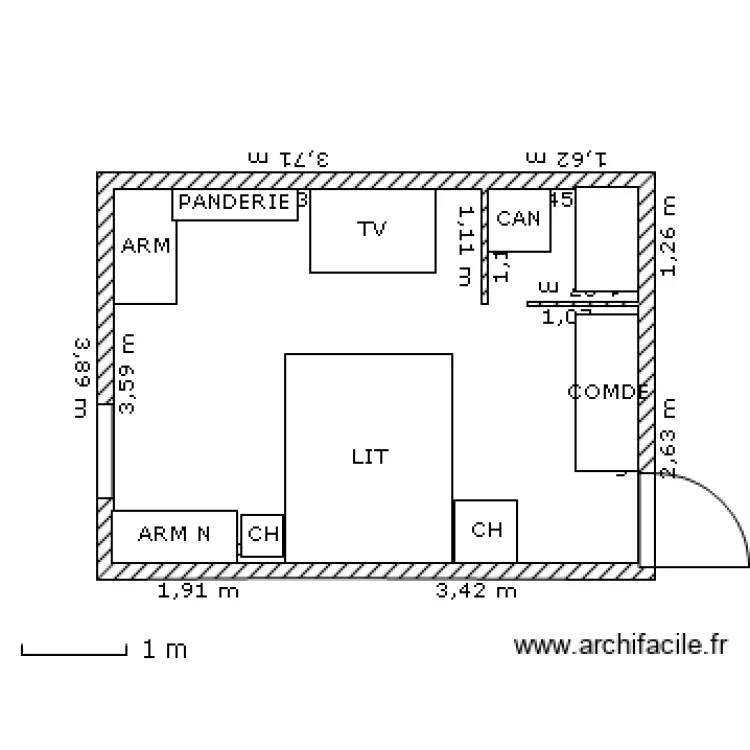 CHAMBRE. Plan de CHAMBRE. Plan de
