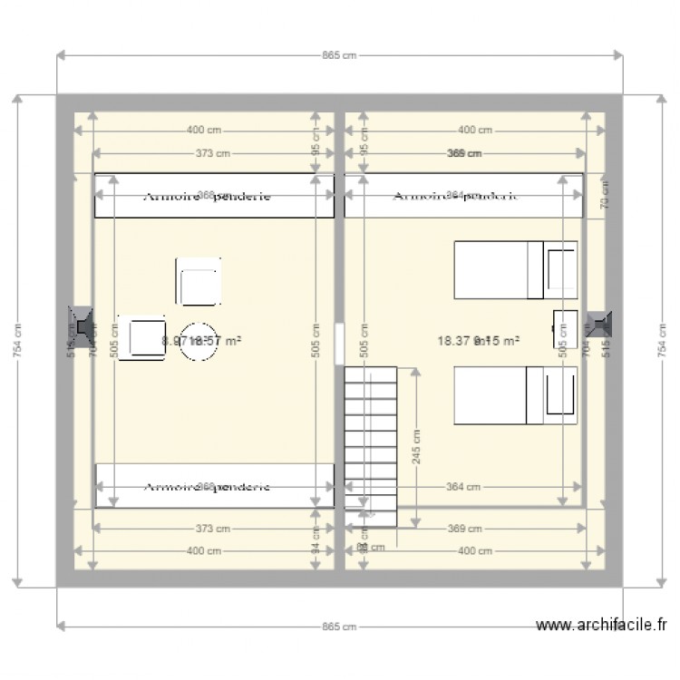 étage villa 1. Plan de 0 pièce et 0 m2