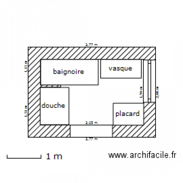 salle d'eau. Plan de 0 pièce et 0 m2