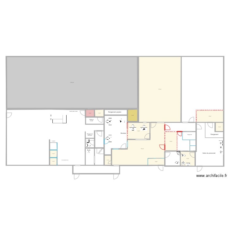 2023 Plan Rez-de-chaussée le bon B. Plan de 15 pièces et 317 m2