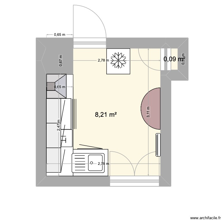 Cuisine. Plan de 0 pièce et 0 m2
