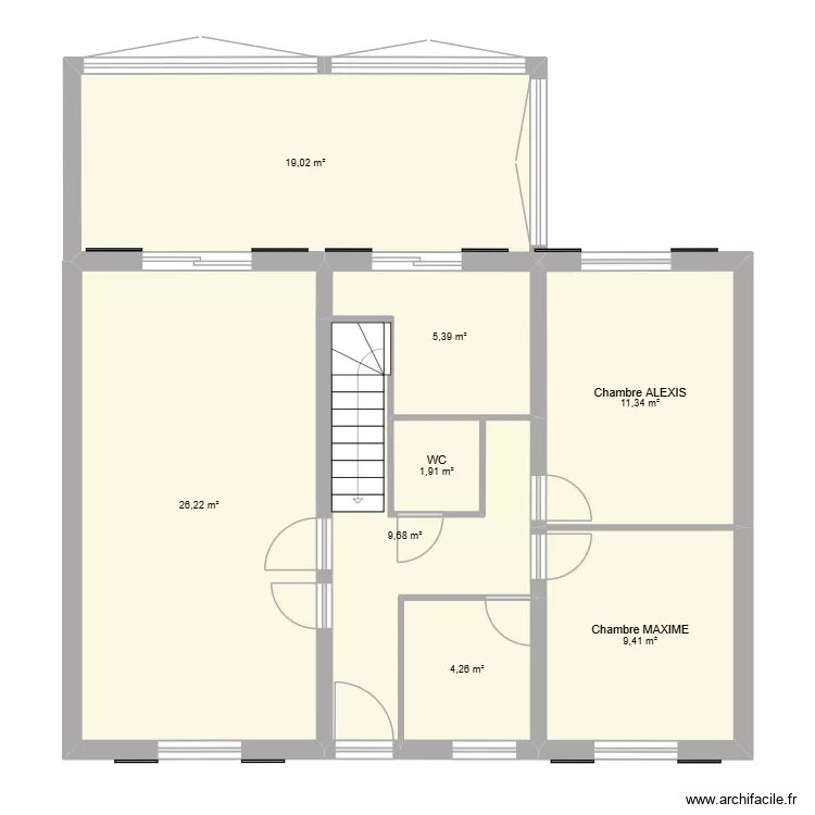 NosVies 1er étage. Plan de 8 et 87 m² NosVies 1er étage. Plan de 8 et 87 m²