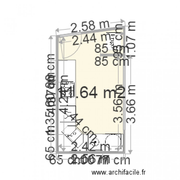 CUISINE APT302. Plan de 0 pièce et 0 m2