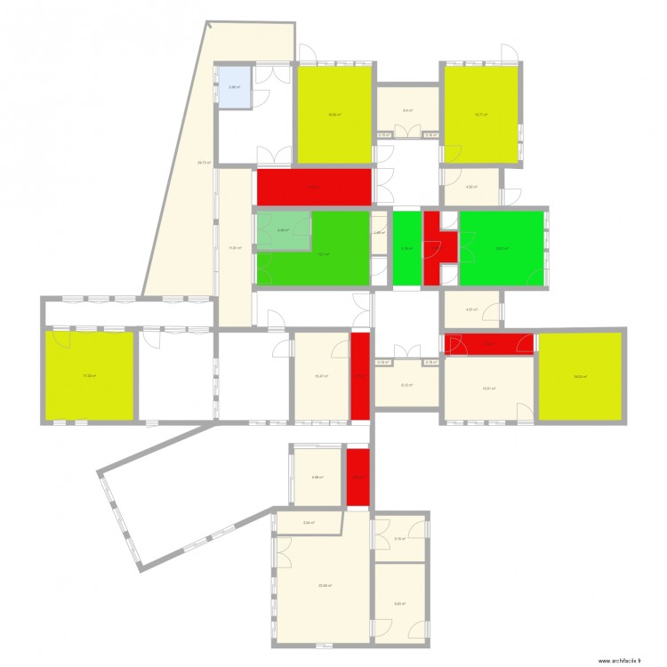 ecole. Plan de 0 pièce et 0 m2