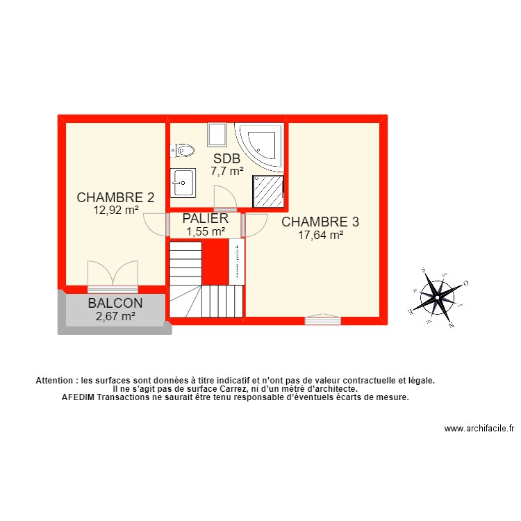 BI10452. Plan de 7 pièces et 46 m2