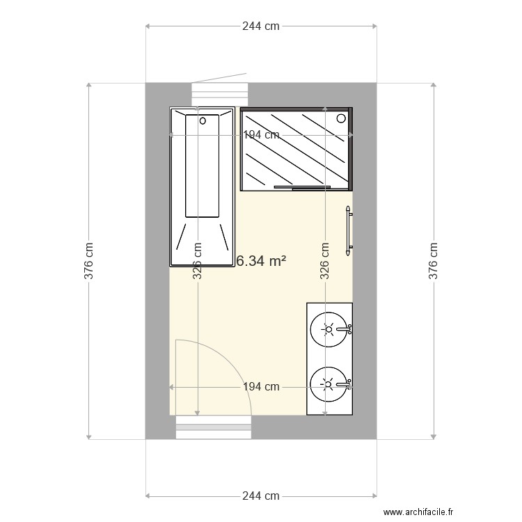 SDB meuble 120. Plan de 0 pièce et 0 m2
