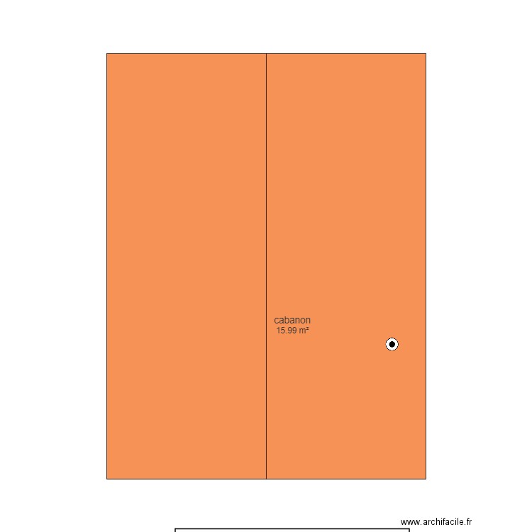 cabanon jardin - Plan 1 pièce 16 m2 dessiné par titof57920