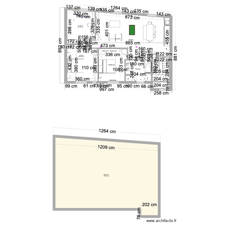  Plan villa Néa 4/1. Plan de 6 pièces et 171 m2