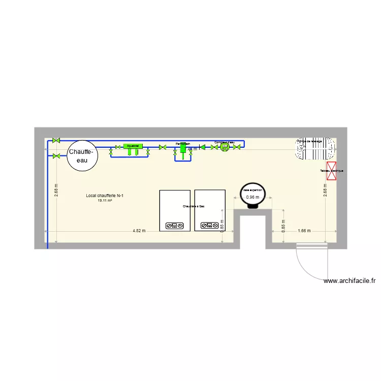 Q2 SUCY Local Chaufferie Plan Apres Travaux. Plan de 