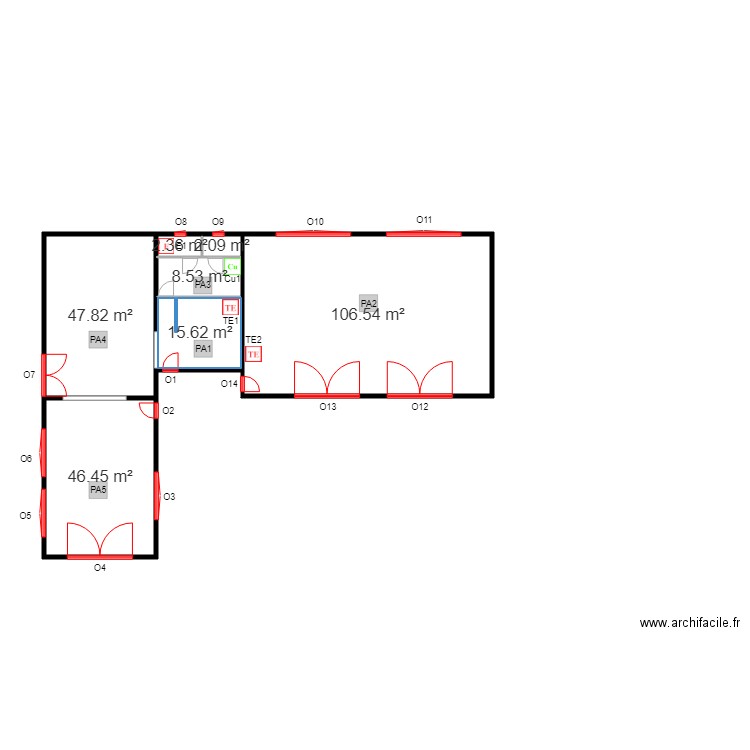 planCodo. Plan de 0 pièce et 0 m2