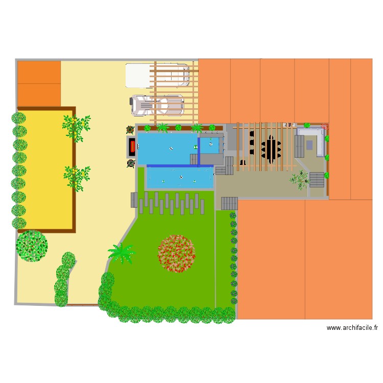 plan jardin piscine jac 2. Plan de 11 pièces et 521 m2
