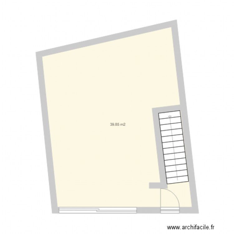 Bureau Gordes rdc. Plan de 2 pièces et 79 m2