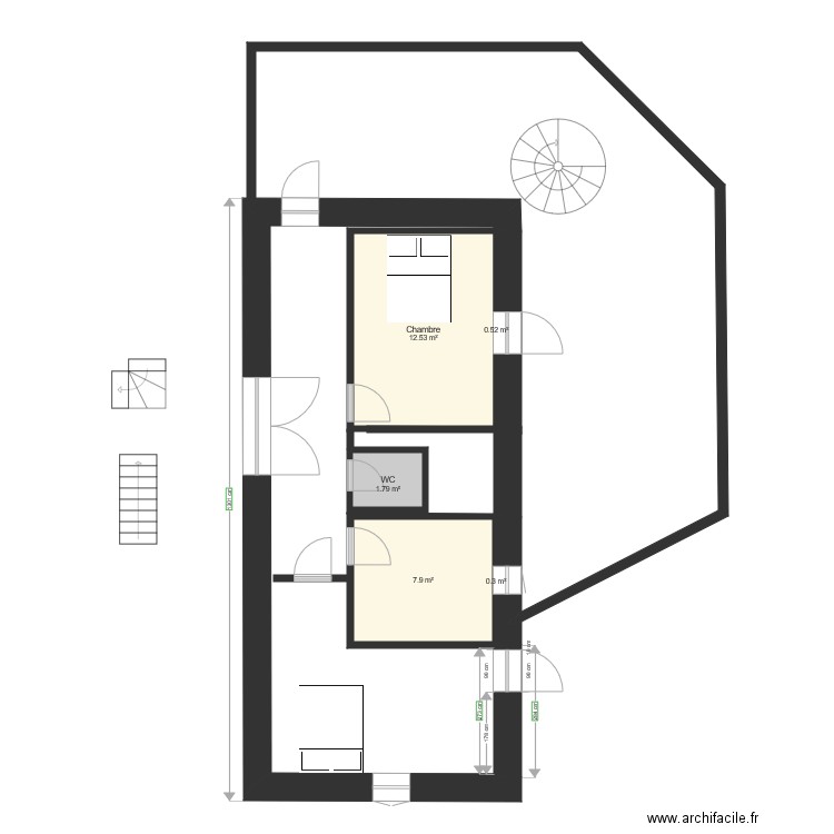 etage le sirey. Plan de 0 pièce et 0 m2