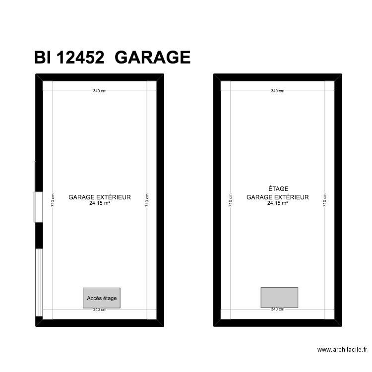 BI 12452. Plan de 36 pièces et 300 m2