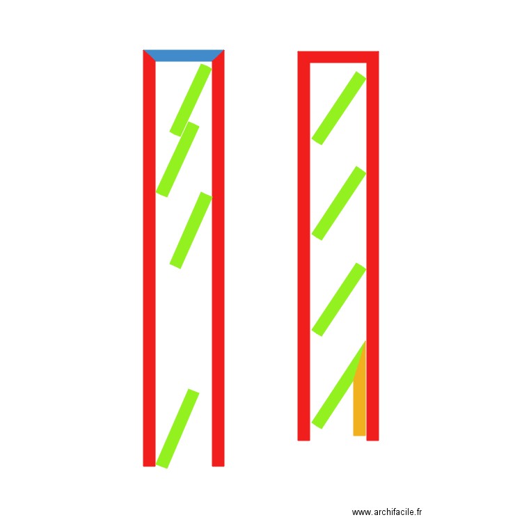 poteaux jardinières. Plan de 0 pièce et 0 m2