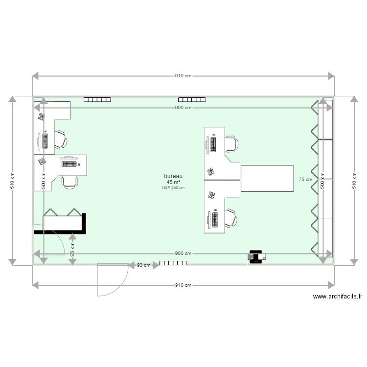 bureau brain. Plan de 0 pièce et 0 m2