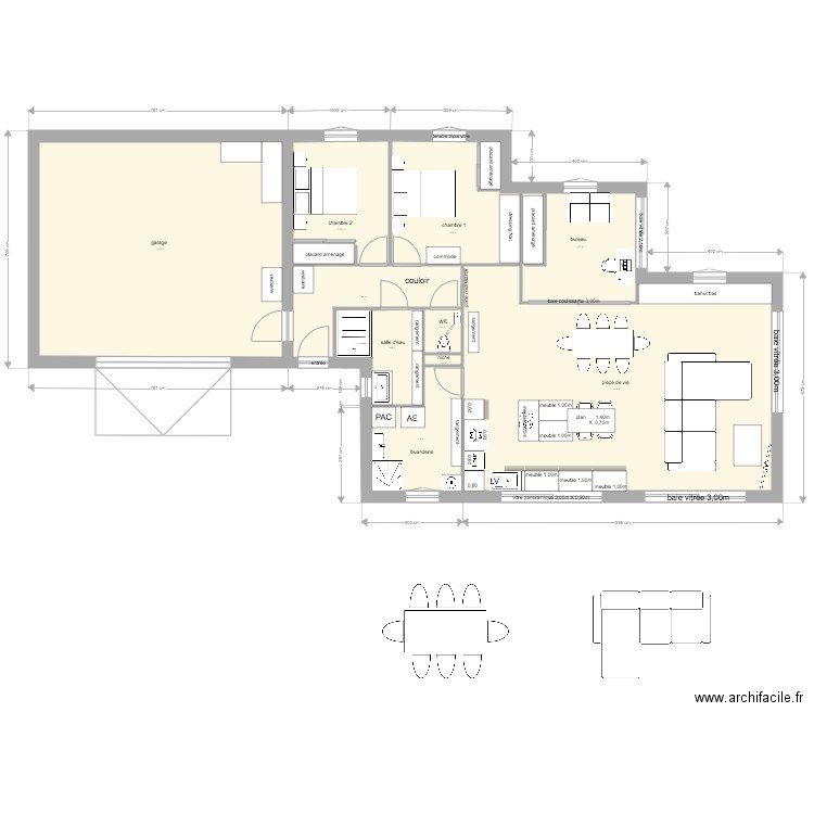 plan DRA 22 mars  bis cotes cuisine. Plan de 0 pièce et 0 m2