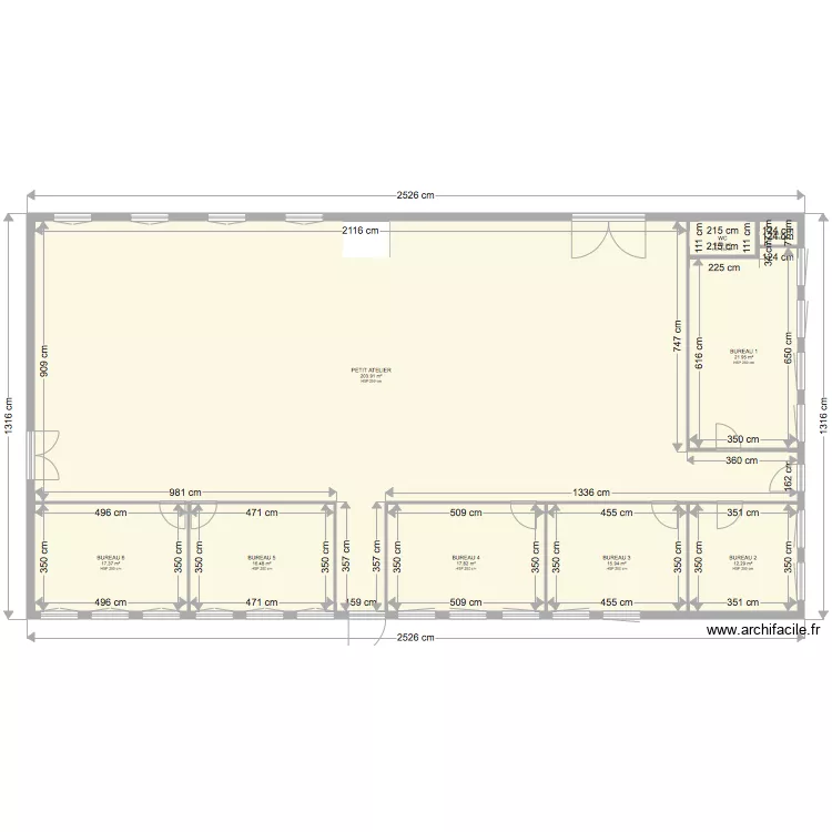 Petit atelier. Plan de 