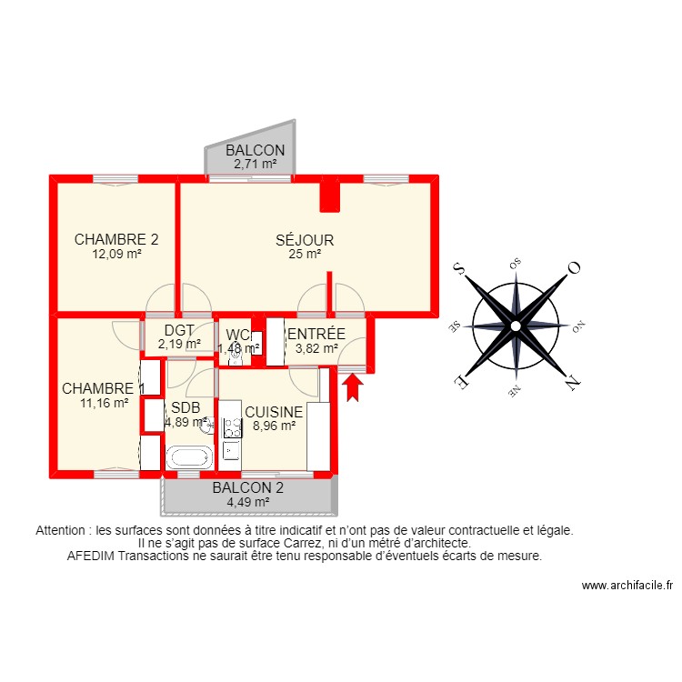 BI 11305 - . Plan de 14 pièces et 82 m2