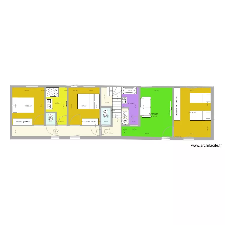 APPART MAD APRES travaux VERS SEJOUR A DROITE 24 02 2021. Plan de 