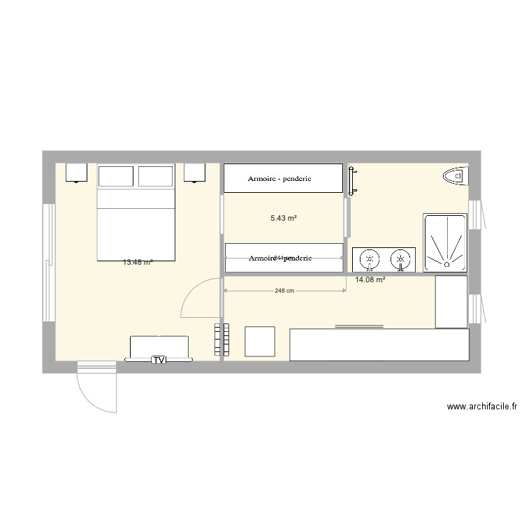 suite parentale modèle 2. Plan de 0 pièce et 0 m2