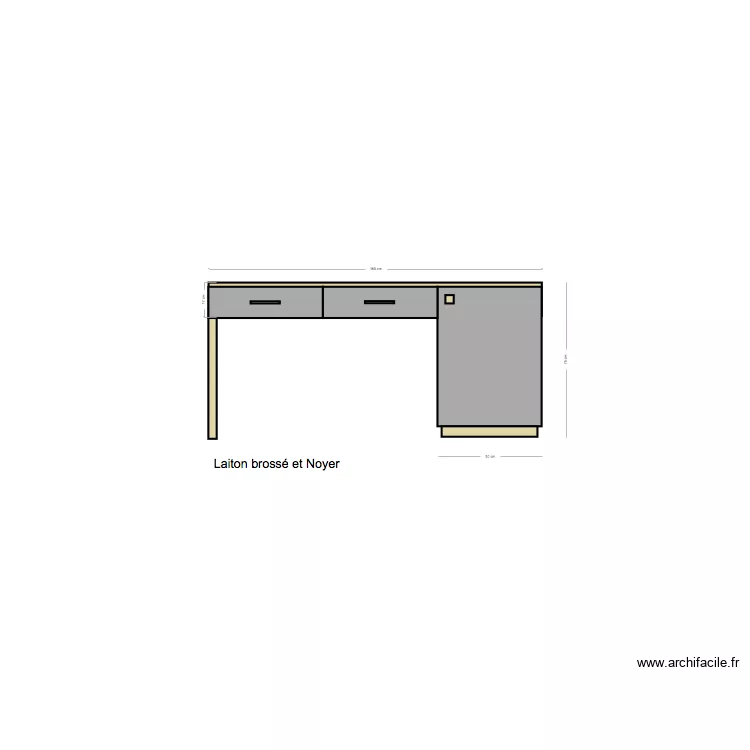 Bureau chambre 7. Plan de 