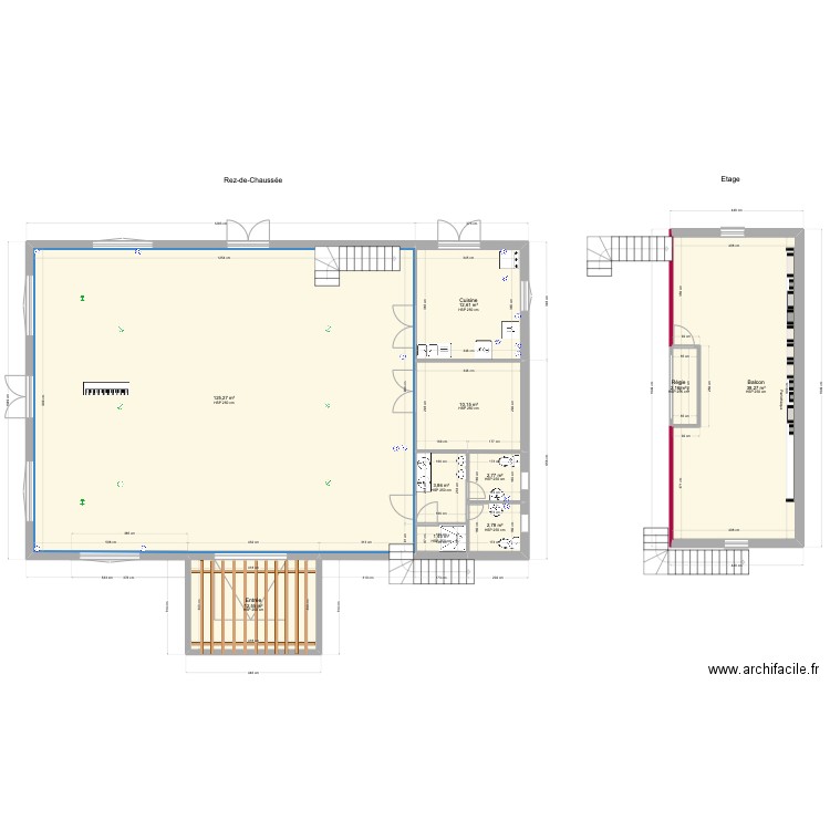 salle répétition vers3. Plan de 10 pièces et 212 m2