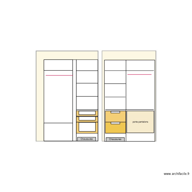 Dressing gauche. Plan de 0 pièce et 0 m2