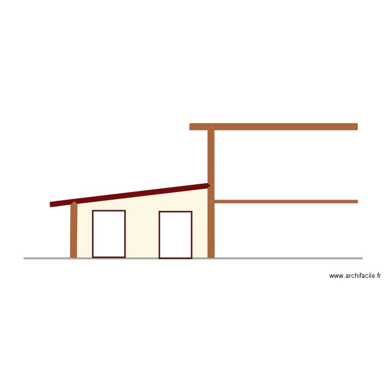 FACADE SUD SAPIL. Plan de 0 pièce et 0 m2