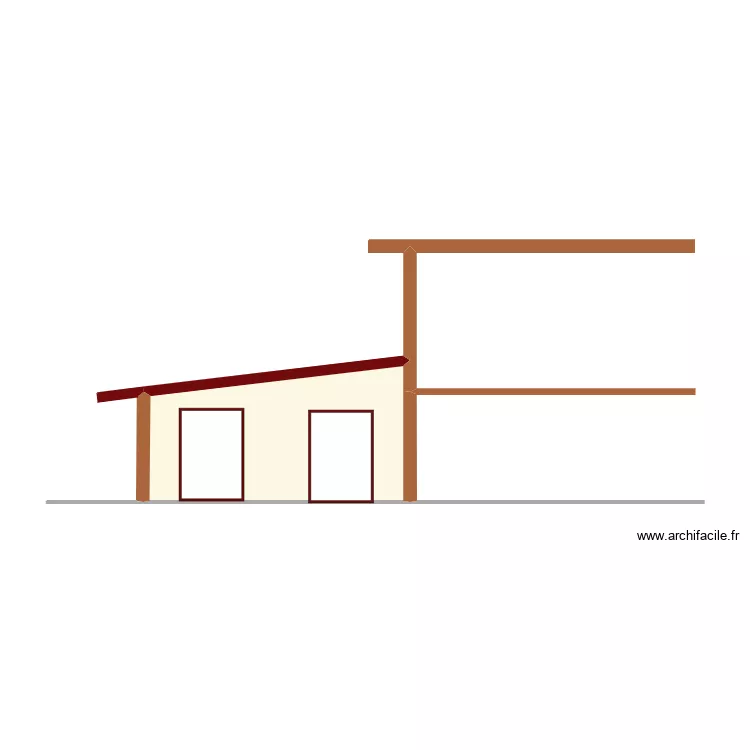 FACADE SUD SAPIL. Plan de 