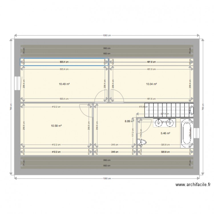 PLAN BOSQUAIN etage V1. Plan de 0 pièce et 0 m2