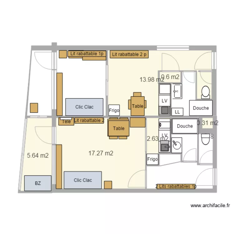 Studios Les Deux Alpes2. Plan de Studios Les Deux Alpes2. Plan de