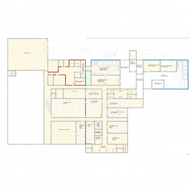 V996 Agrandissement  Fonct CROCMO GMP dans 14 000p2  V996. Plan de 0 pièce et 0 m2