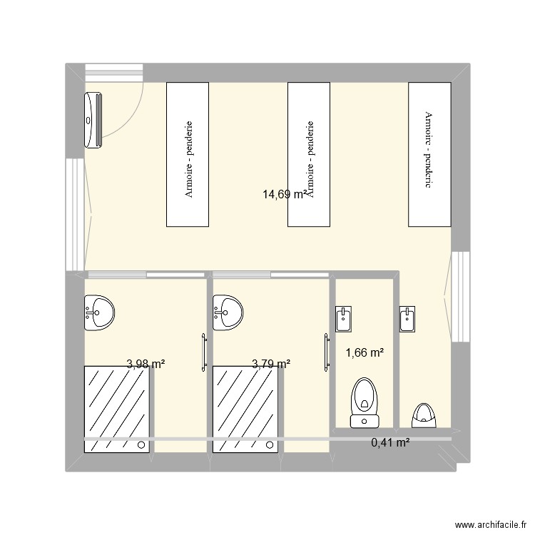 Vestiaire SMI. Plan de 0 pièce et 0 m2