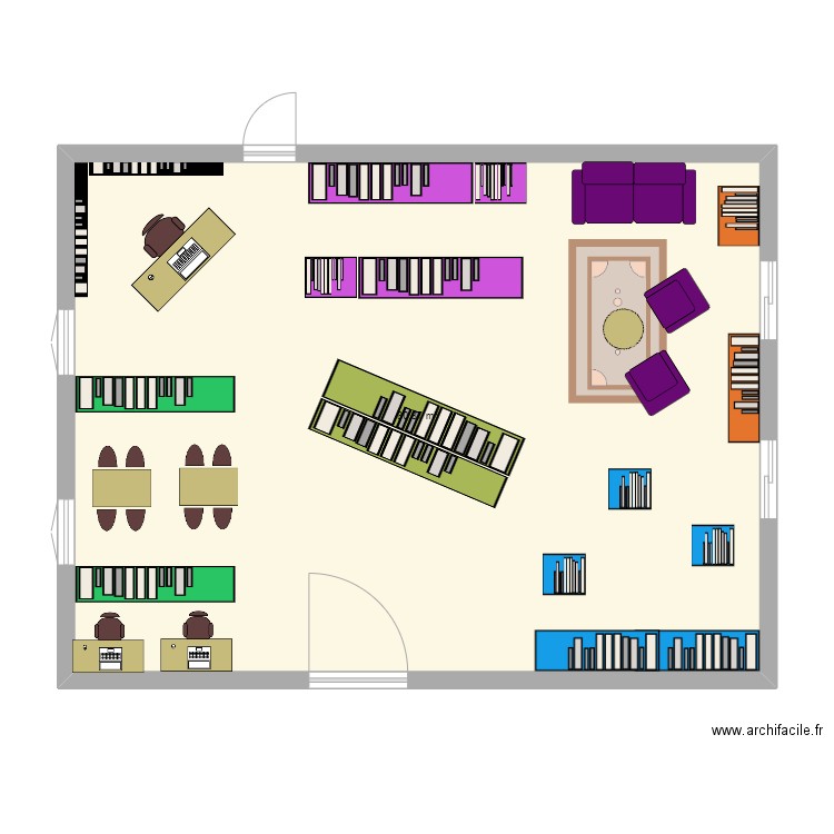 bibliothèque APRES_2. Plan de 1 pièce et 81 m2