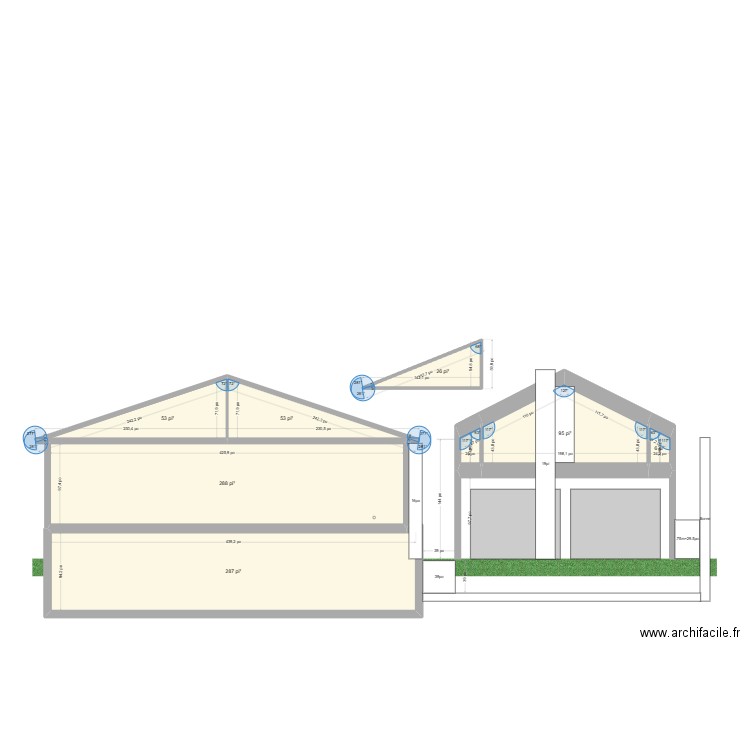 ML 2. Plan de 8 pièces et 76 m2
