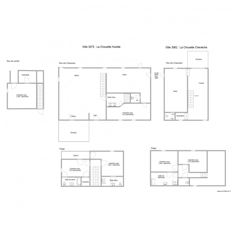 Plan gite 3076 . Plan de 0 pièce et 0 m2