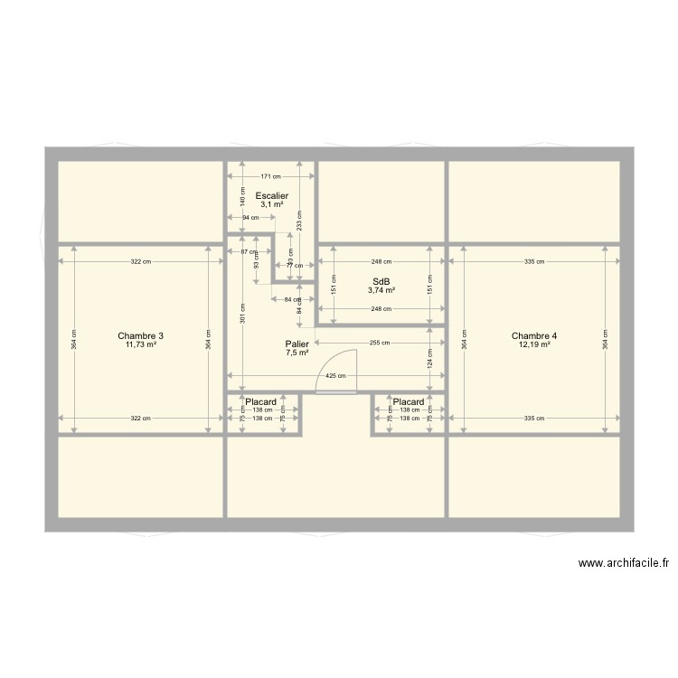 MAS. Plan de 22 pièces et 147 m2