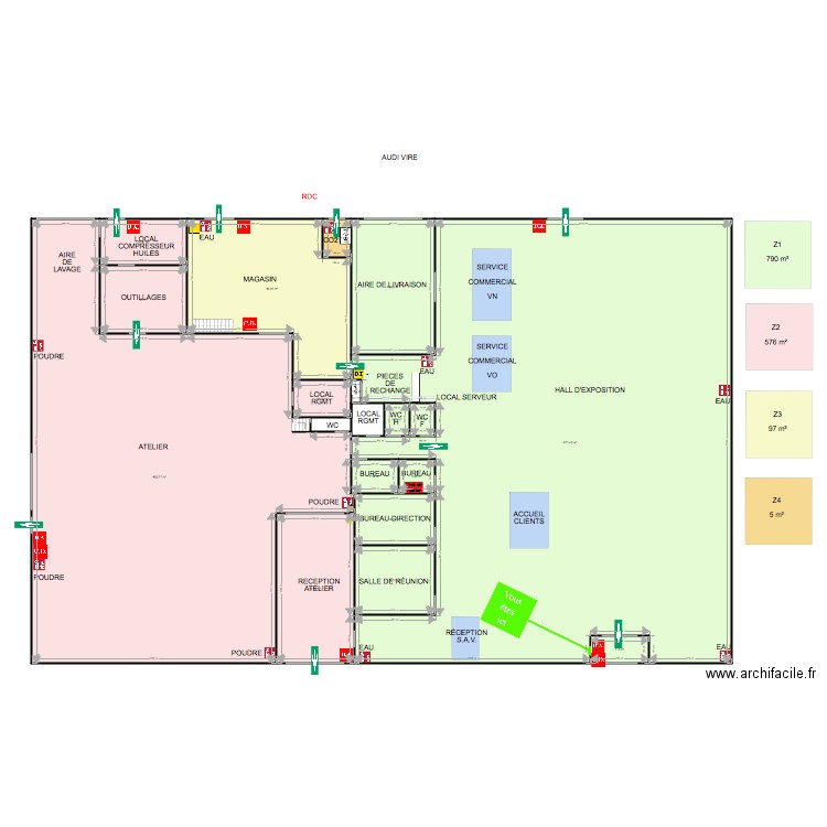 PLAN EMEC AUDI VIRE RDC. Plan de 0 pièce et 0 m2