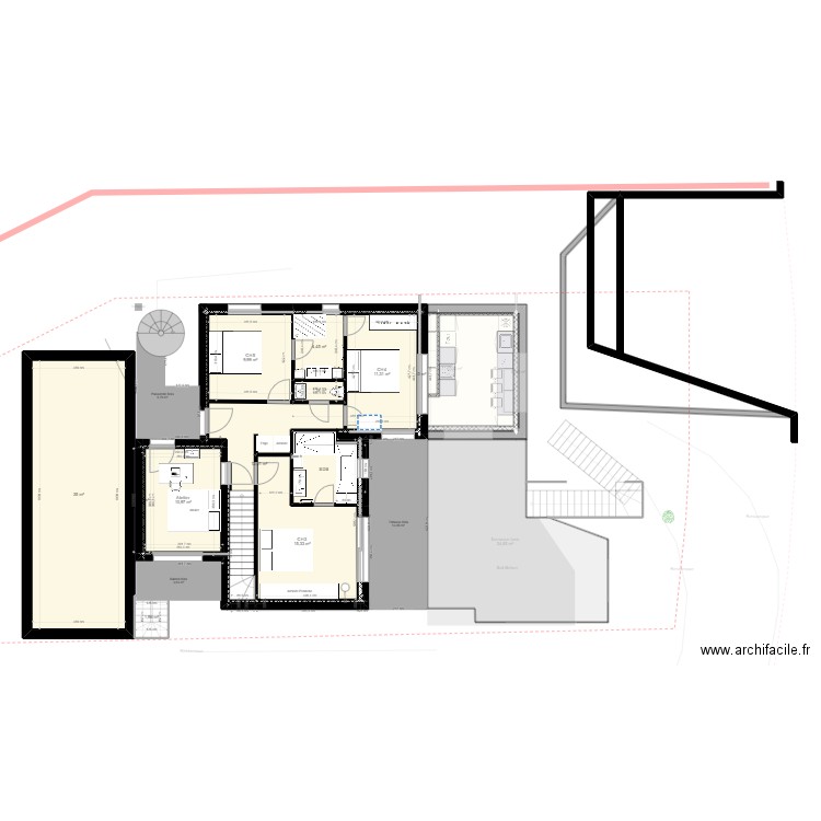 STM 05. Plan de 30 pièces et 289 m2