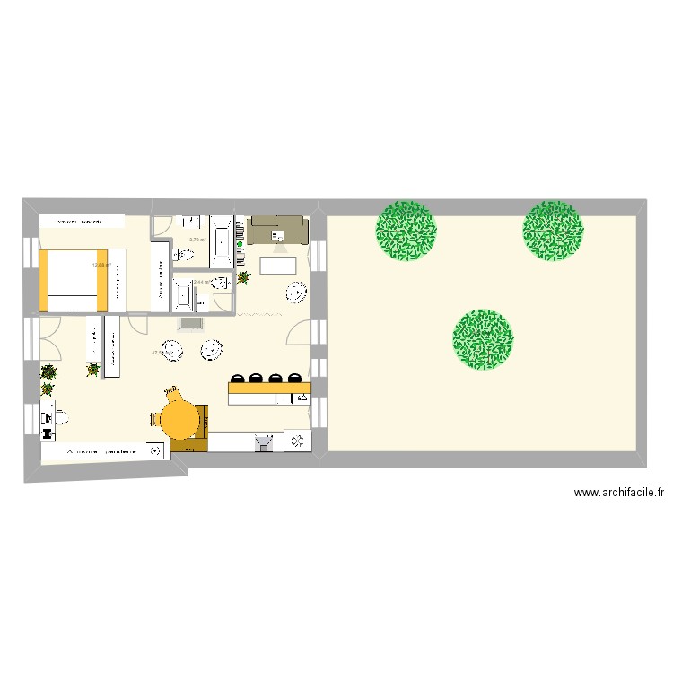 Arboleda3. Plan de 5 pièces et 143 m2