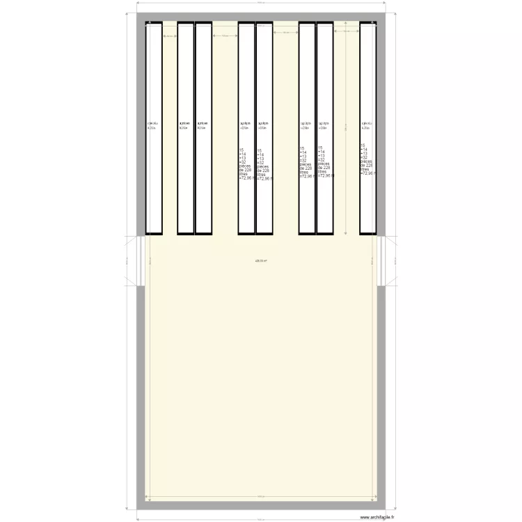 Bat&icirc;ment 2 Auvonne. Plan de 