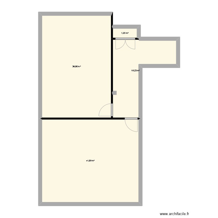 petite salle isart. Plan de 4 pièces et 95 m2