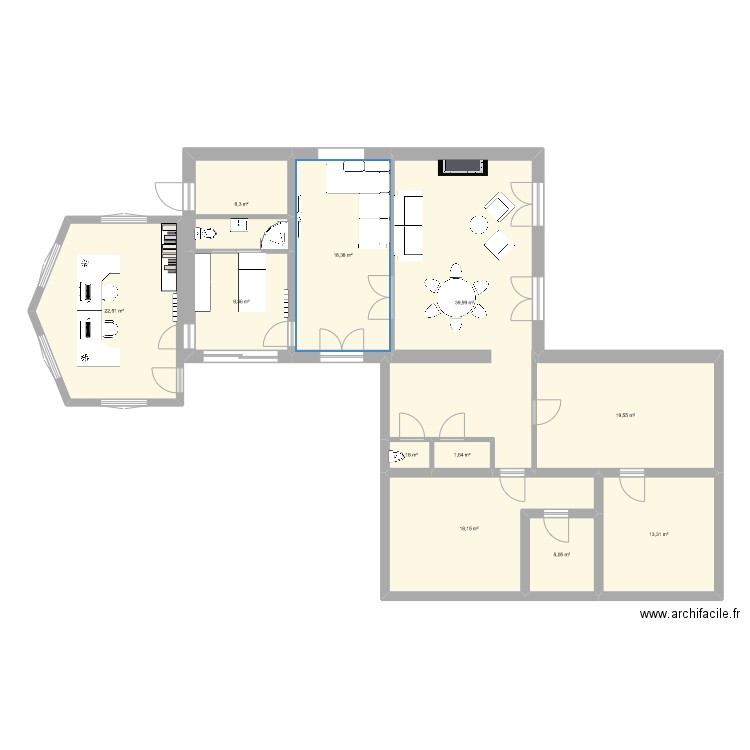 Marcy New aout 2023. Plan de 11 pièces et 157 m2