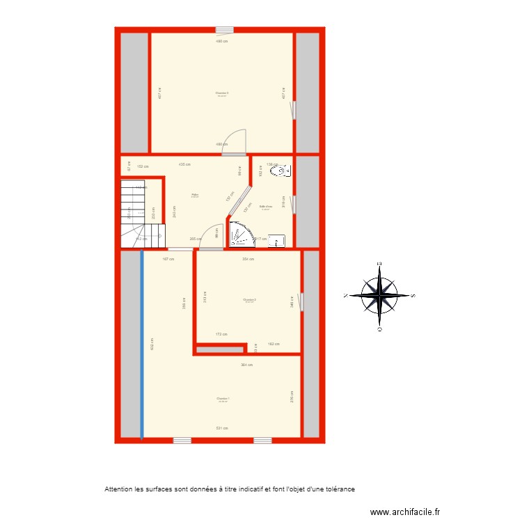 BI 4349 étage côté. Plan de 0 pièce et 0 m2