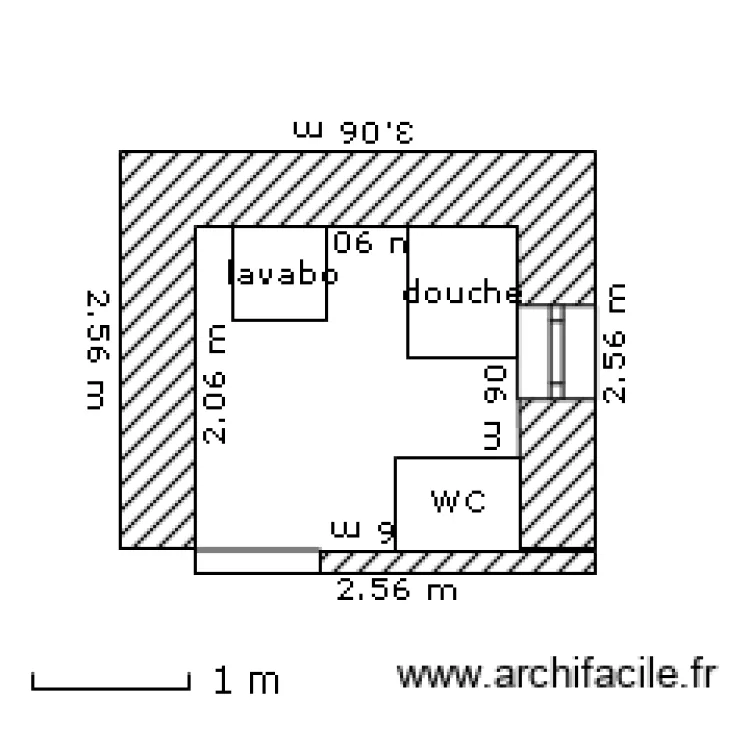 Salle de bain. Plan de Salle de bain. Plan de