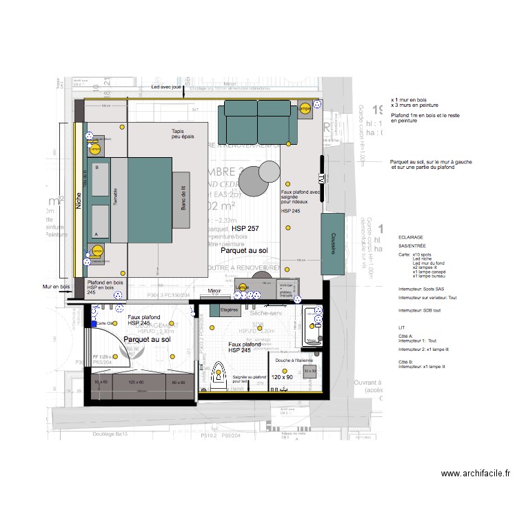 chambre 3 march. Plan de 0 pièce et 0 m2