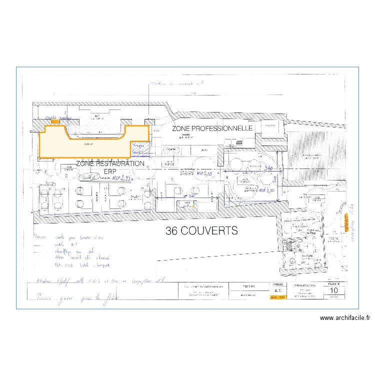 Sté LIBERSA   Restaurant . Plan de 1 pièce et 9 m2