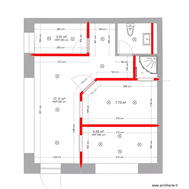 Rolle surface commerciale travaux 2. Plan de 