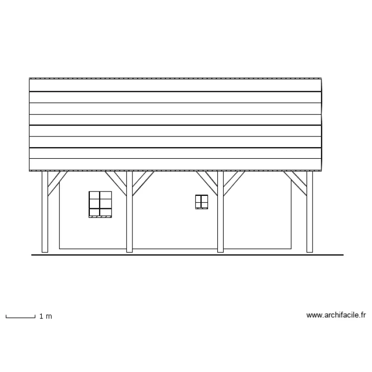 facade est. Plan de facade est. Plan de